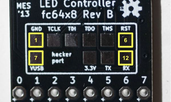 hacker port pin numbering